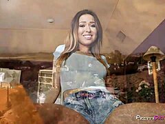 Latina Melissa Moore takes a hard pounding in wild scene