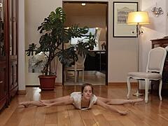 aww, cute nicole murkovski just luvs doin naked stretching, ya know!
