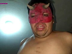 Damn! Fat milf in fishnets gives wild footjob fetish action!