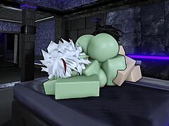 Just another wild breeding night with my fat-ass goblin slut on Roblox. She rode me hard!