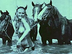 Vintage Hairy Pussy Displayed Outdoors in Retro Style