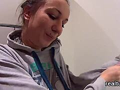 Wow! Flawless Czech Teenie Teased at Supermarket and Drilled Hard in POV!
