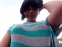Curvy Puerto Rican beauty teases with outdoor skills