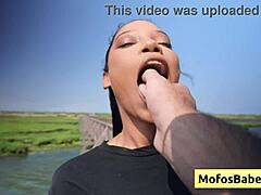 sexy ebony eden west with round natural big boobs fingers herself while charles dera watches, so hottt