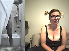 Blake Lee watches me stroke my hard cock closely