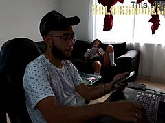 My stepdaughter's a total slut, seducing me to slam my huge cock into her tight pussy - Melany Lopez, SoldierHugeCock!