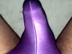 condom play with a skinny couple's intimate moment