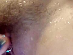 my first shower video turns into a steamy blonde milf moment with toys