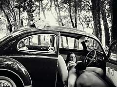 retro fusca ride turns into steamy interracial anal fun with amateur couple