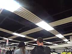 Hey, watch this glamorous Czech kitten teased in mall before POV banging!