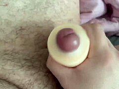 pussy fuck cumshot turns into messy creampie with small cock in wild bedroom action
