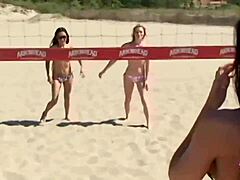 Hell Yeah! After Beach Volleyball, Lesbians Go Inside to Bang Hard