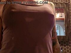 Femboy shakes his tits wildly while rocking tight leggings and a sexy bra in hot action. He teases and bounces for the camera nonstop!