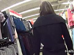 Luscious Czech Chick Teased in Hypermarket and Nailed POV