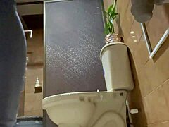 Latina Nurse Caught on Bathroom Cam in Sexy Homemade Clip