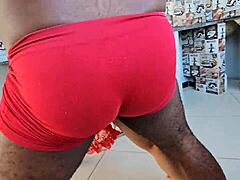 during christmas, a brazilian milf got wild in the laundry room before the natal party