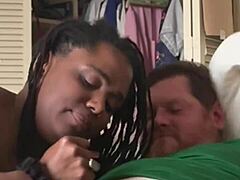 Amateur ebony babe teases with sexy moves in homemade March madness