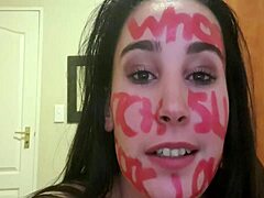 Hey, watch me punish myself with pissing and slapping while gagging!