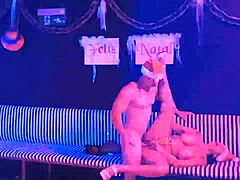 Christmas full of heat with a hot milf and Saymon Fitness unloading big!
