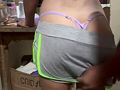 as i cook, he devours my brazilian ass in the kitchen every day
