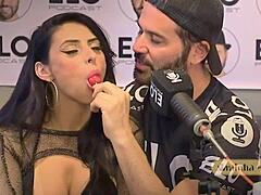 Rainha Hotwife Teases with Sloppy Blowjob on Podcast