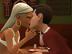Dirty talk craving a hard cock in animated action
