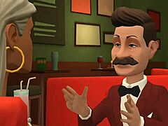 Dirty talk craving a hard cock in animated action
