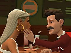 Dirty talk craving a hard cock in animated action