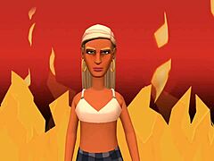 Dirty talk craving a hard cock in animated action