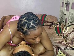 oh man, i can’t even... watching this ebony petite teen ride that huge cock ‘til he explodes on her perfect ass