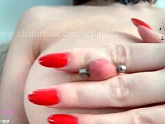 Sellapink, show off those pierced nipples in web chat! How tight are they?