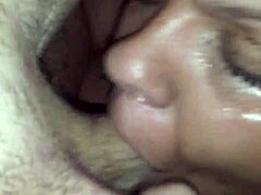 Sloppy Ebony Blowjob with a Nasty Twist