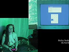 Naked brunette with big tits plays at lake house part 1 😊