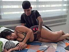 Why does my slutty stepmom have a lover? I demand hard sex for my silence!