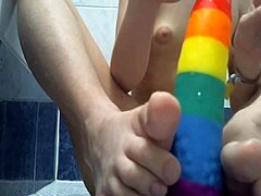 Cuntboy Xannie Enjoys Solo Shower Play with Toys