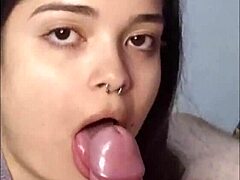 damn, this teen's deepthroat is so sloppy, swallowing cum!