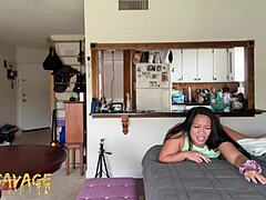 asian girlfriend dominated hard before work in wmaf amateur clip
