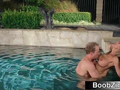 Unbelievable! Poolside MILF gets her PUSSY DOMINATED in hardcore action