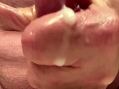 65 year old man jerks and cums in slow motion