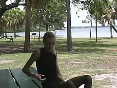 I'm So Into This Blonde Milf Mindy Flashing Outdoors
