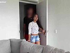 skinny ebony latina takes big dick anal