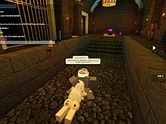Exploring wild Roblox content with a blonde in unique scenarios