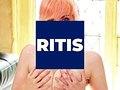 Bisexual redheads swap turns riding cock in steamy British FFM threesome