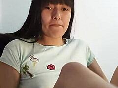 She demonstrates squirting in homemade video