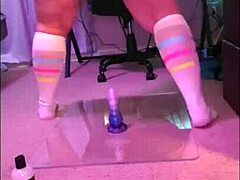 Damn, chubby femboy stuffs huge dragon dildos in tight ass!