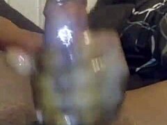 Damn! Big Black Dick Strokes Hard In Bathroom Solo Action