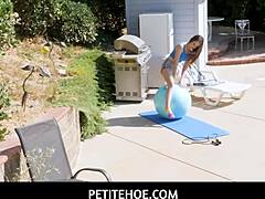 petitehoe lily glee craves her fitness instructor's huge cock