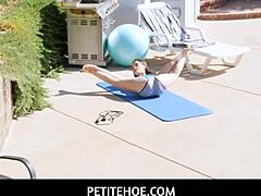 petitehoe lily glee craves her fitness instructor's huge cock