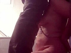French Slave Humiliated with Piss Shower and Blowjob