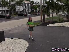 Small teen handles massive shlong in wild ride
